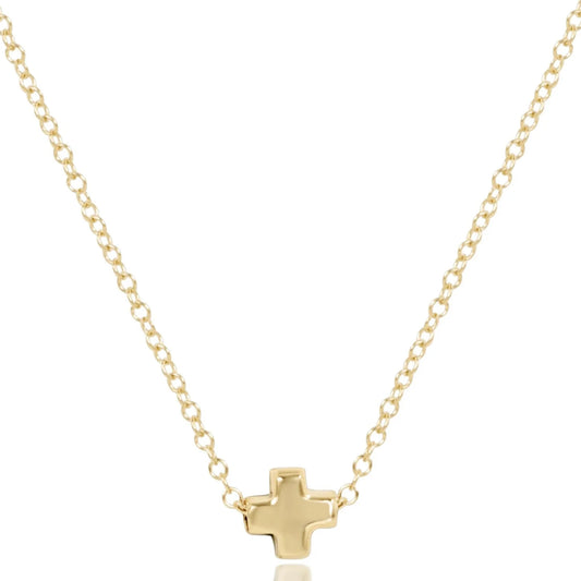 Egirl 14" necklace gold - signature cross small gold