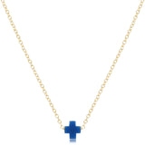 16" necklace gold - signature cross small