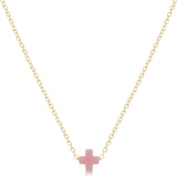 16" necklace gold - signature cross small