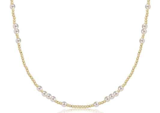 17" Hope Unwritten Choker Gold - Pearl