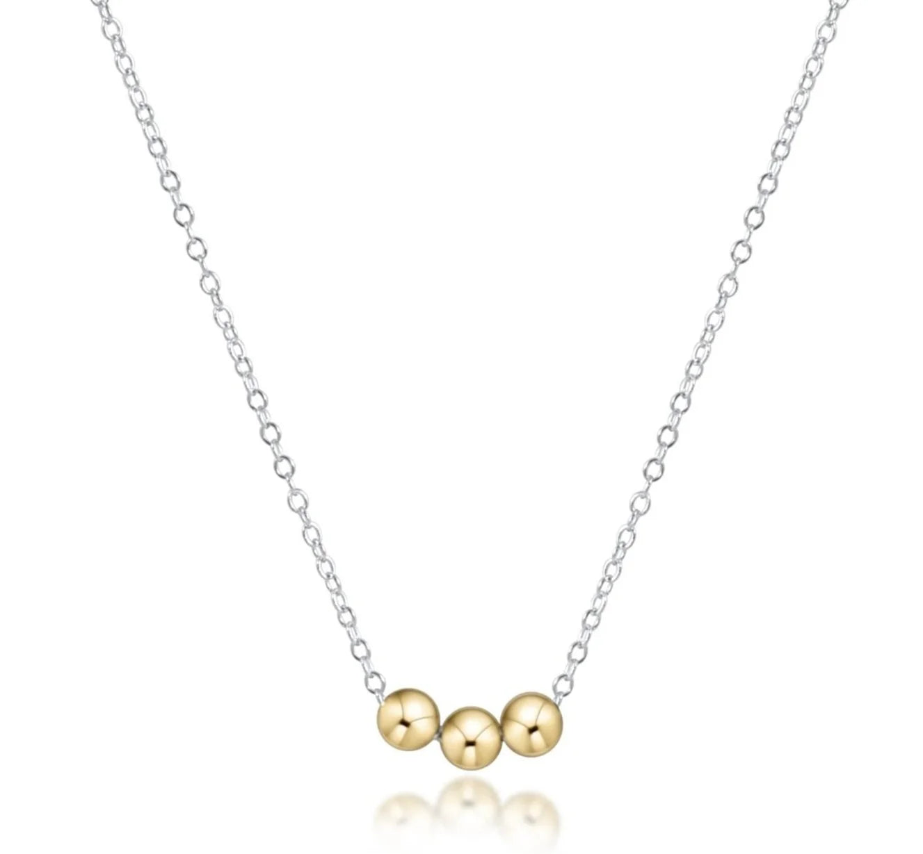 16" necklace mixed metal - Joy Gold