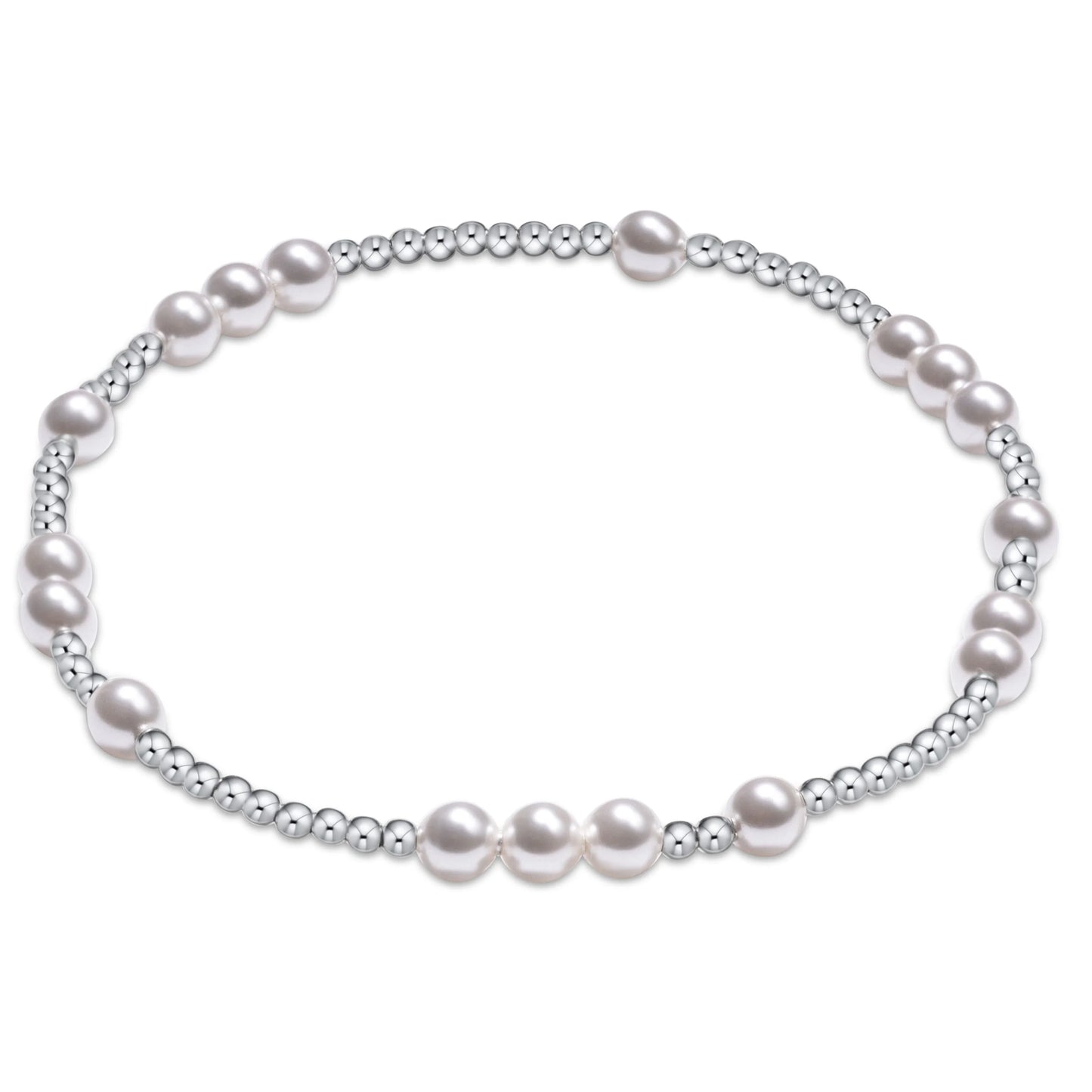 Hope unwritten Sterling 4mm bead bracelet - pearl