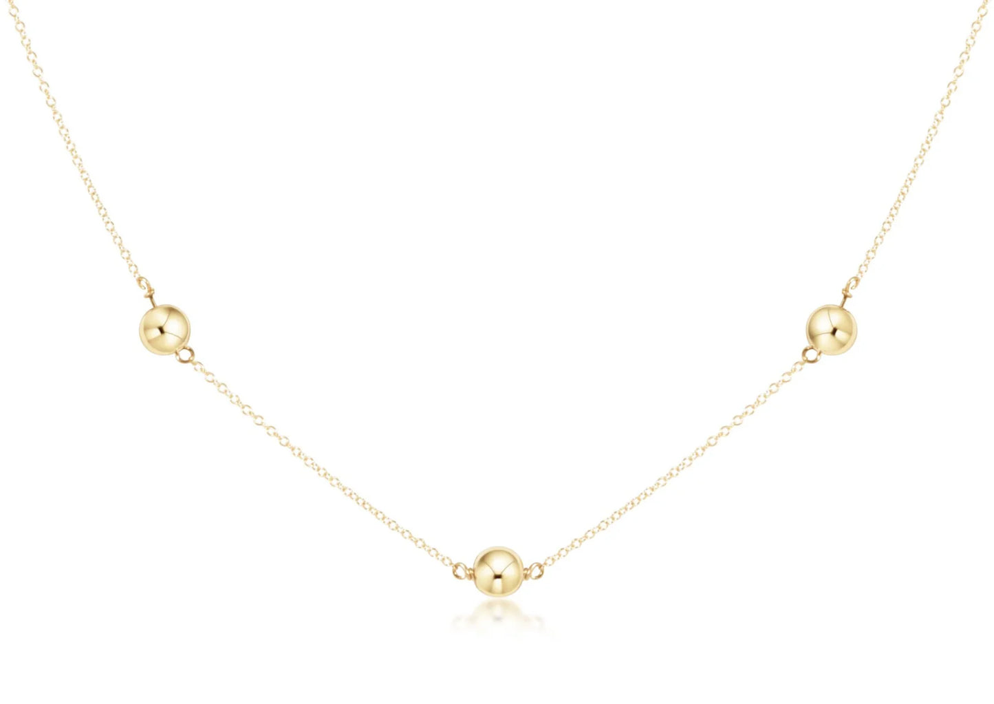 15" choker simplicity chain gold - classic 6mm gold