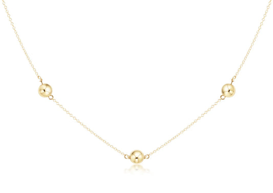 15" choker simplicity chain gold - classic 6mm gold