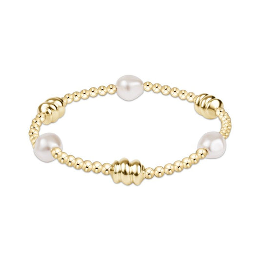 Admire Gold & Admire Pearl 3mm Gold Bracelet
