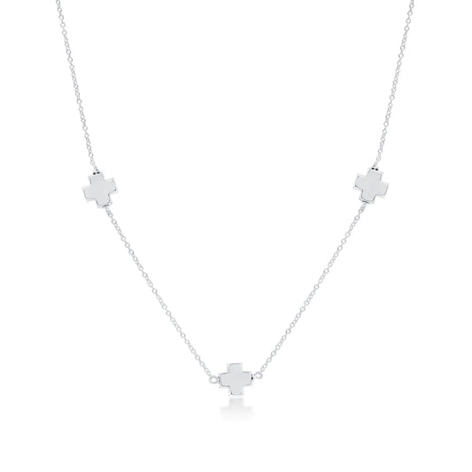 choker simplicity chain sterling - signature cross sterling