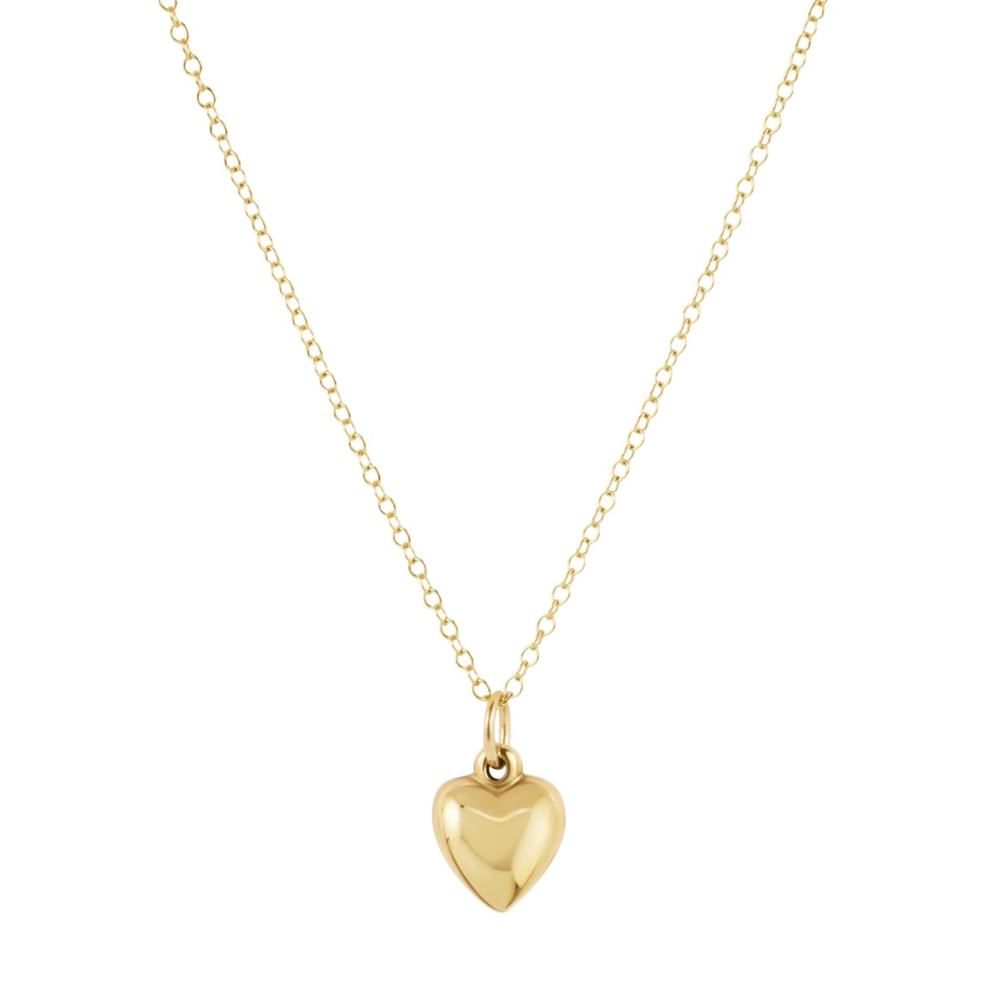 egirl 14" Necklace Gold - Love Plush Small Gold Charm