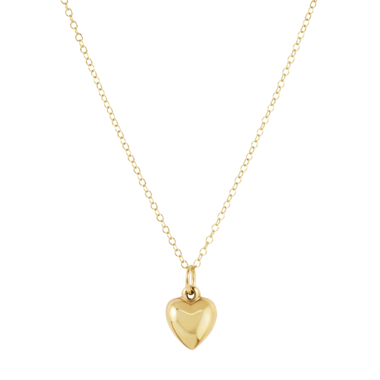 egirl 14" Necklace Gold - Love Plush Small Gold Charm