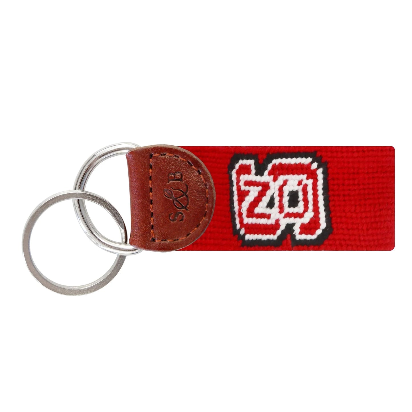 Collegiate needlepoint keychain