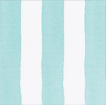 Cafe Stripe Aqua-Paper Linen Napkin Airlaid Cocktail-15 In