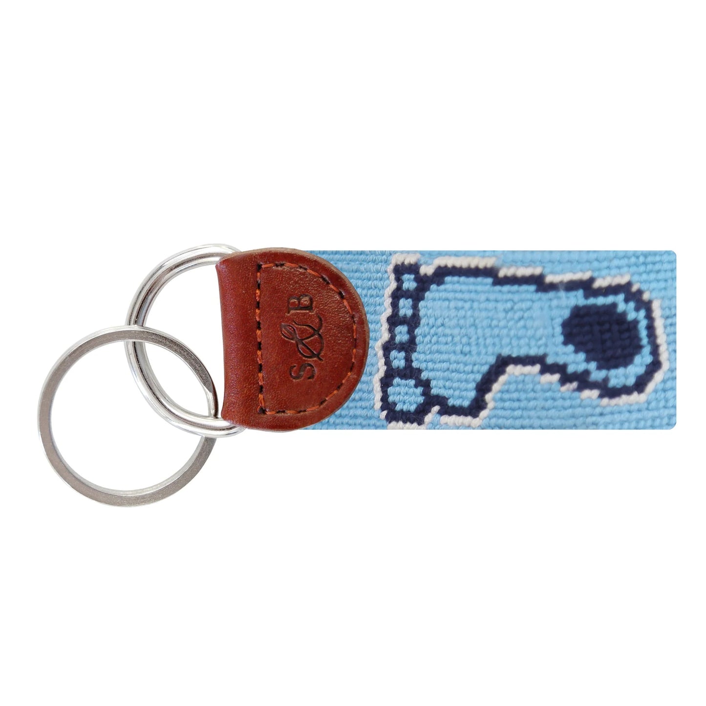 Collegiate needlepoint keychain