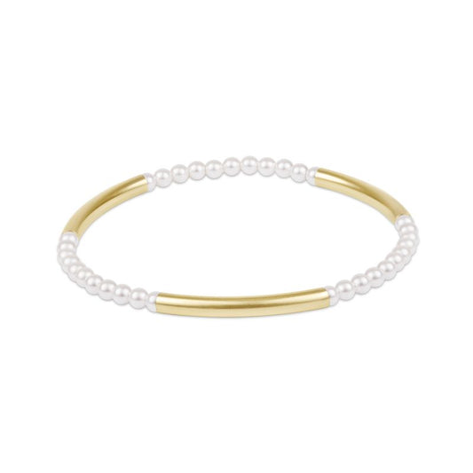 Bliss Bar Pattern Pearl 3mm Bracelet