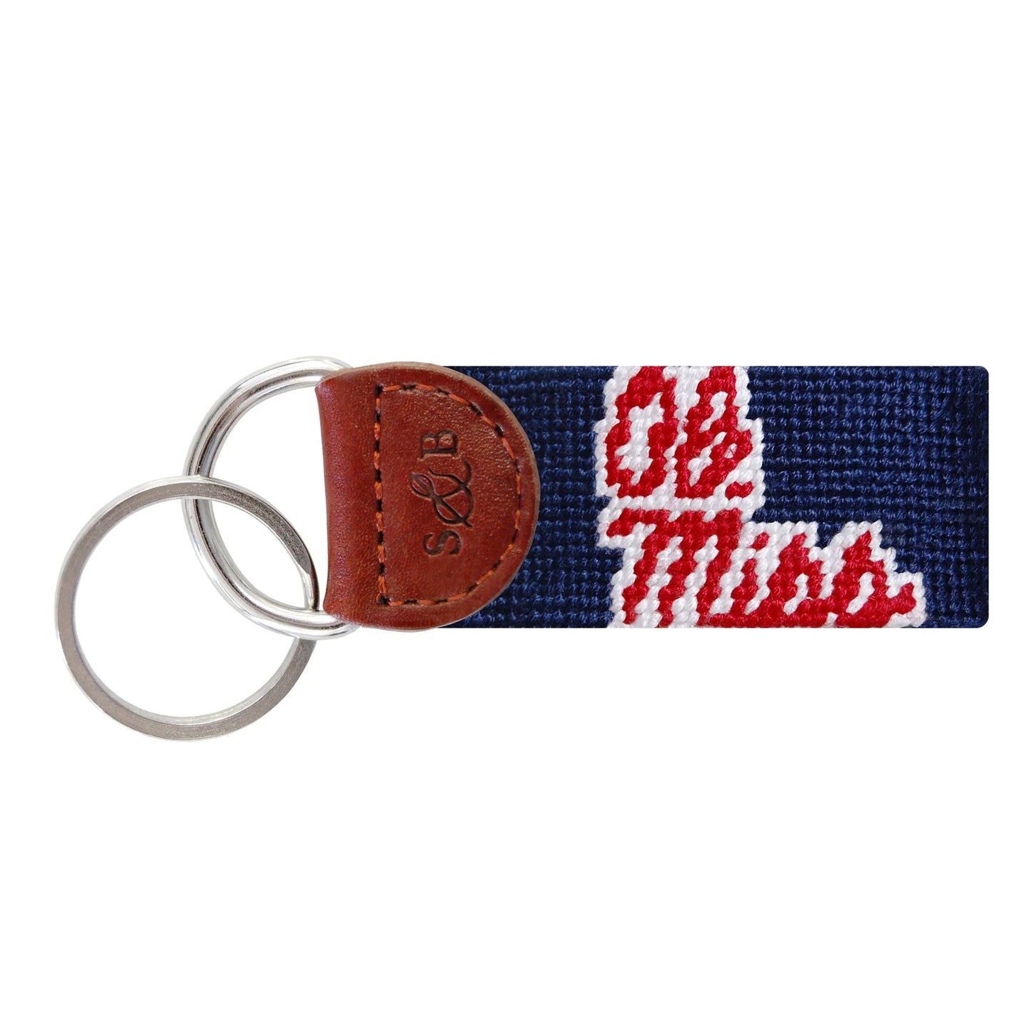 Collegiate needlepoint keychain