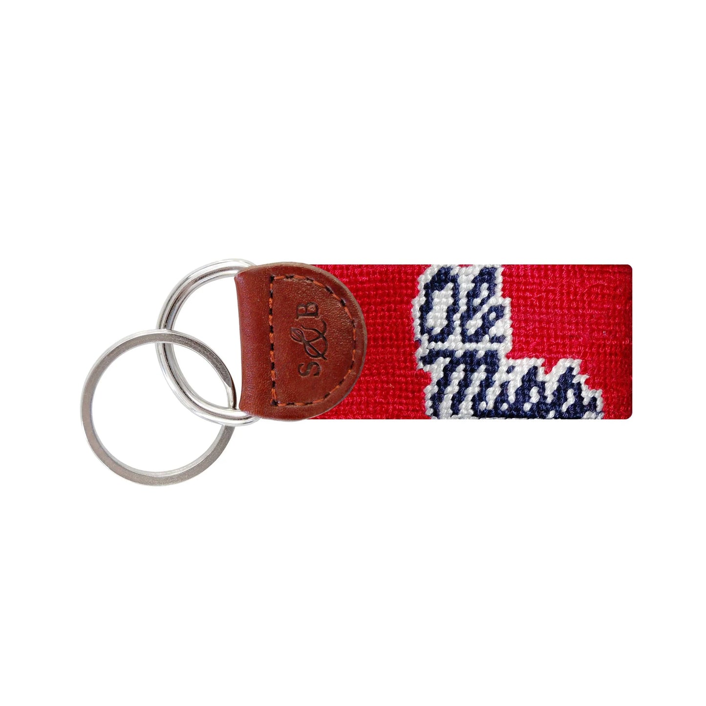 Collegiate needlepoint keychain