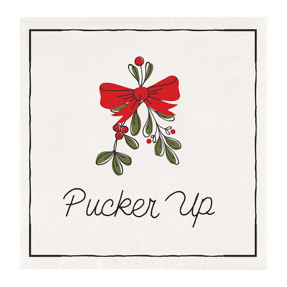Beverage Napkins - Pucker Up - 20ct