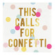 Foil Beverage Napkins - Calls For Confetti - 20ct
