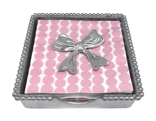 Bow Beaded Napkin Box Set