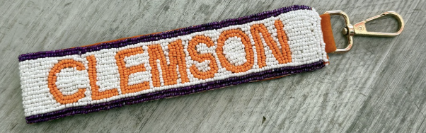 Beaded Wristlet - collegiate beaded