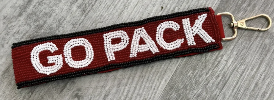 Beaded Wristlet - collegiate beaded