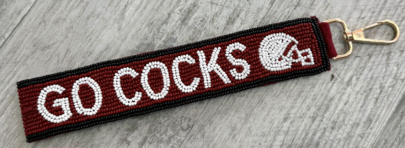 Beaded Wristlet - collegiate beaded