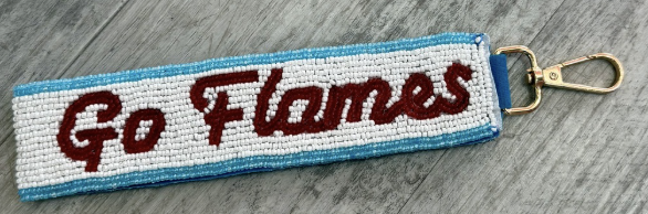Beaded Wristlet - collegiate beaded