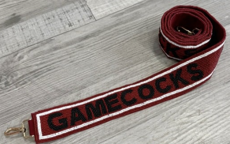 Bag strap collegiate beaded