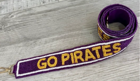 Bag strap collegiate beaded