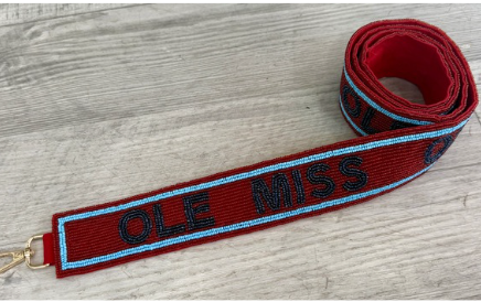 Bag strap collegiate beaded