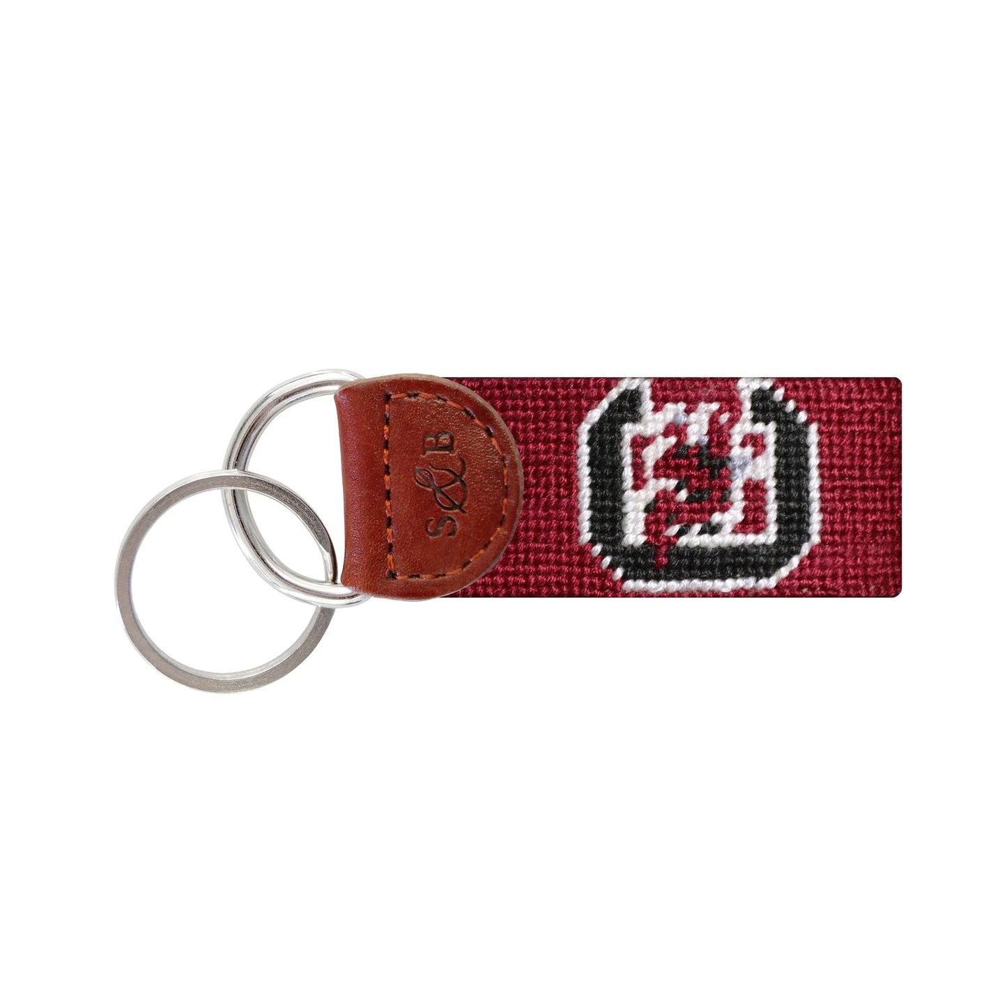 Collegiate needlepoint keychain