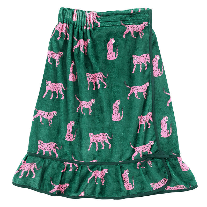 Spa Wrap - Green + Cheetahs