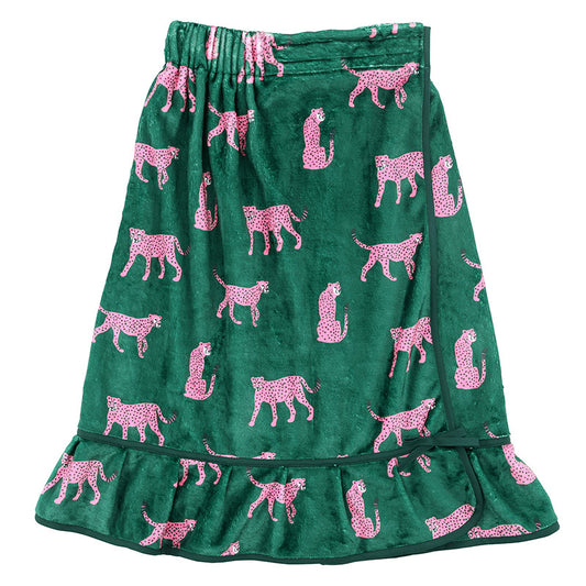 Spa Wrap - Green + Cheetahs