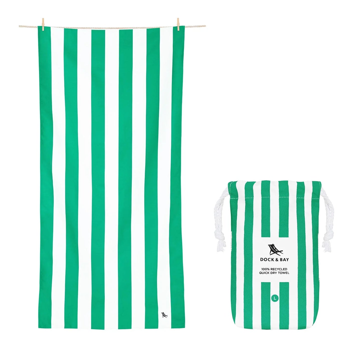 Quick Dry Towel - Cabana Stripe - includes monogram