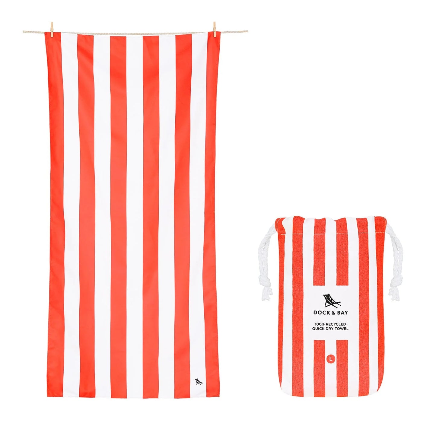Quick Dry Towel - Cabana Stripe - includes monogram