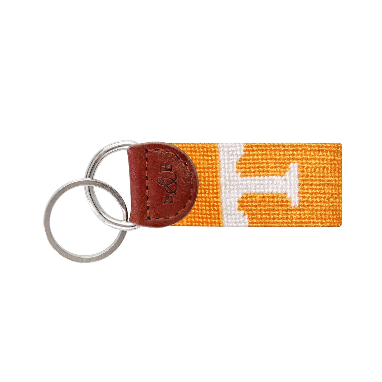 Collegiate needlepoint keychain