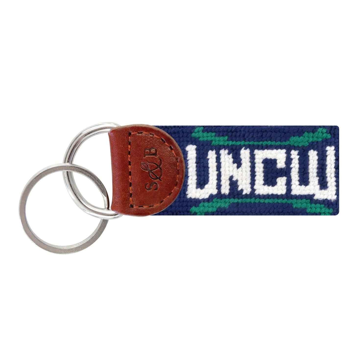 Collegiate needlepoint keychain