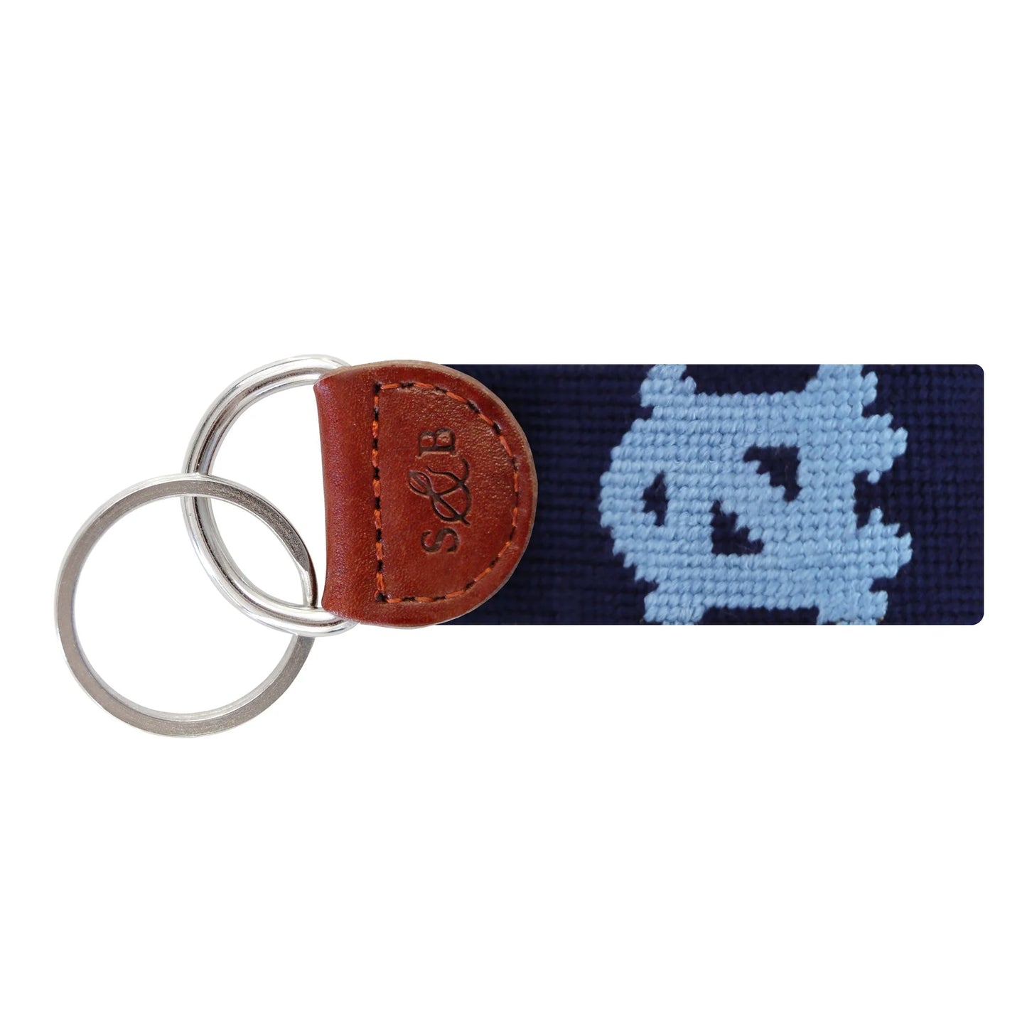 Collegiate needlepoint keychain