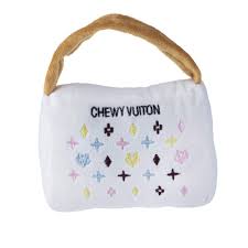 White Chewy Vuiton Handbag Large