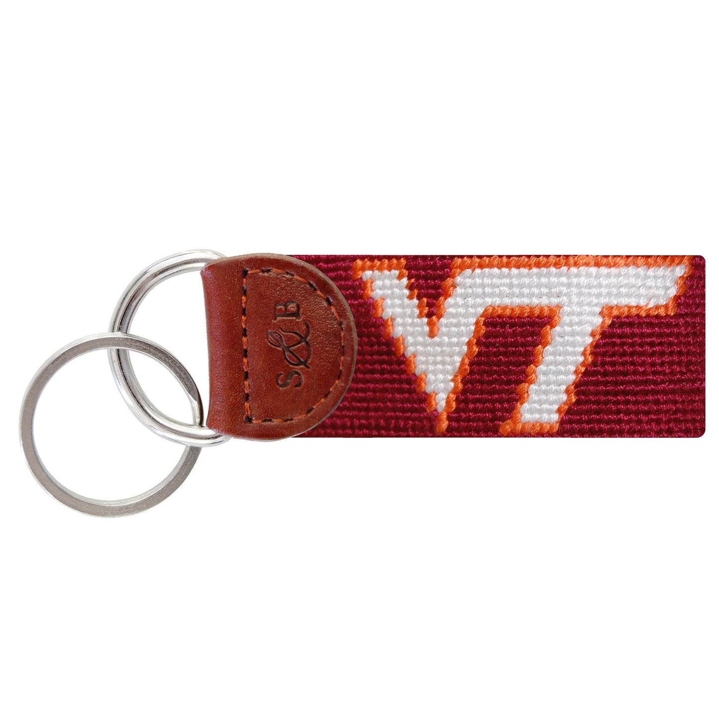 Collegiate needlepoint keychain