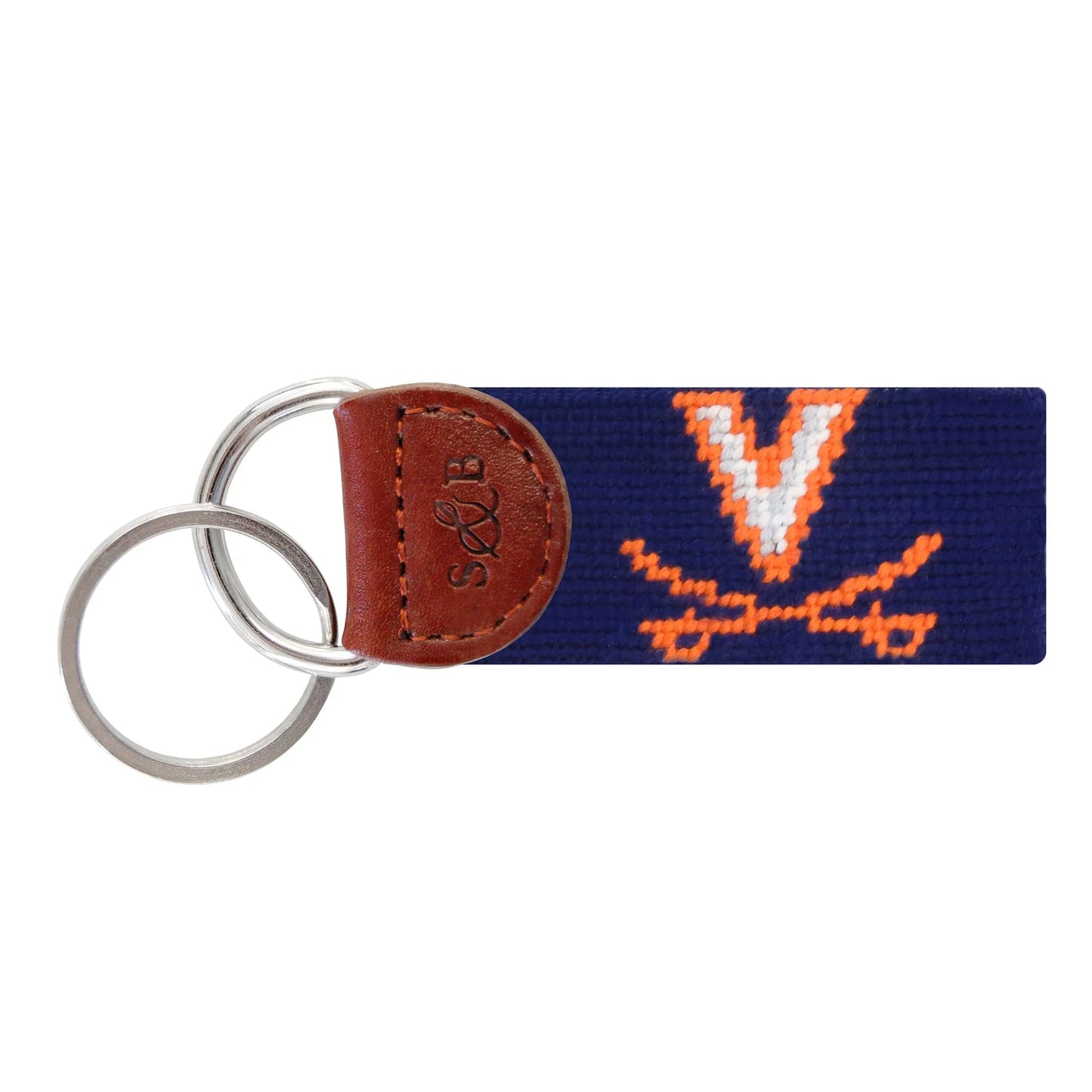 Collegiate needlepoint keychain
