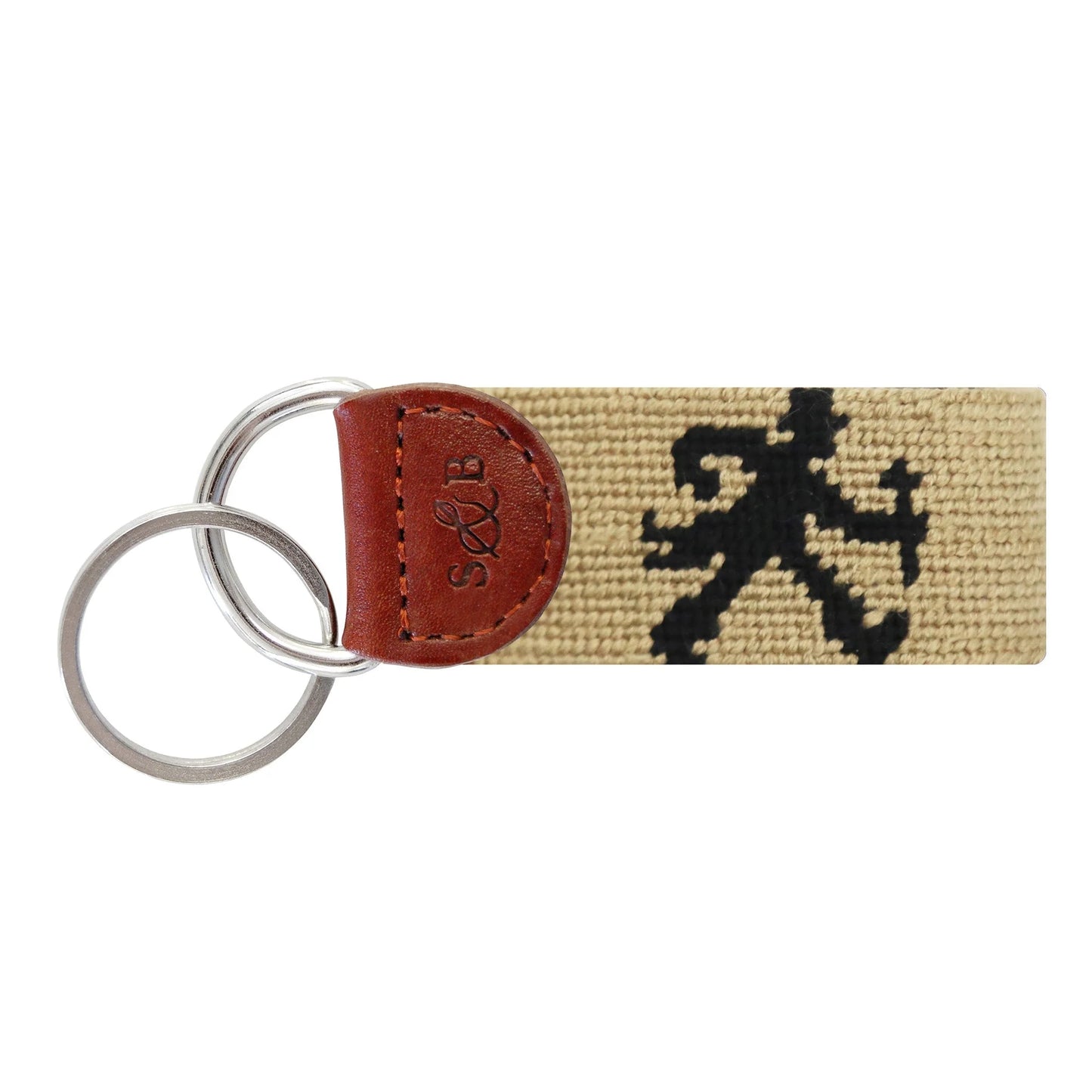 Collegiate needlepoint keychain