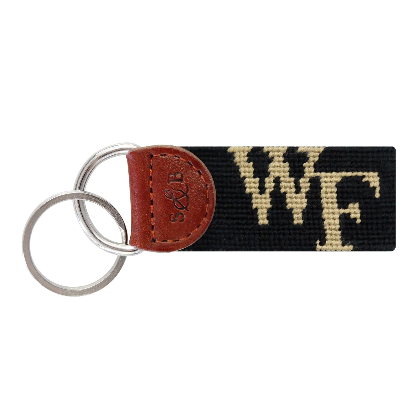 Collegiate needlepoint keychain
