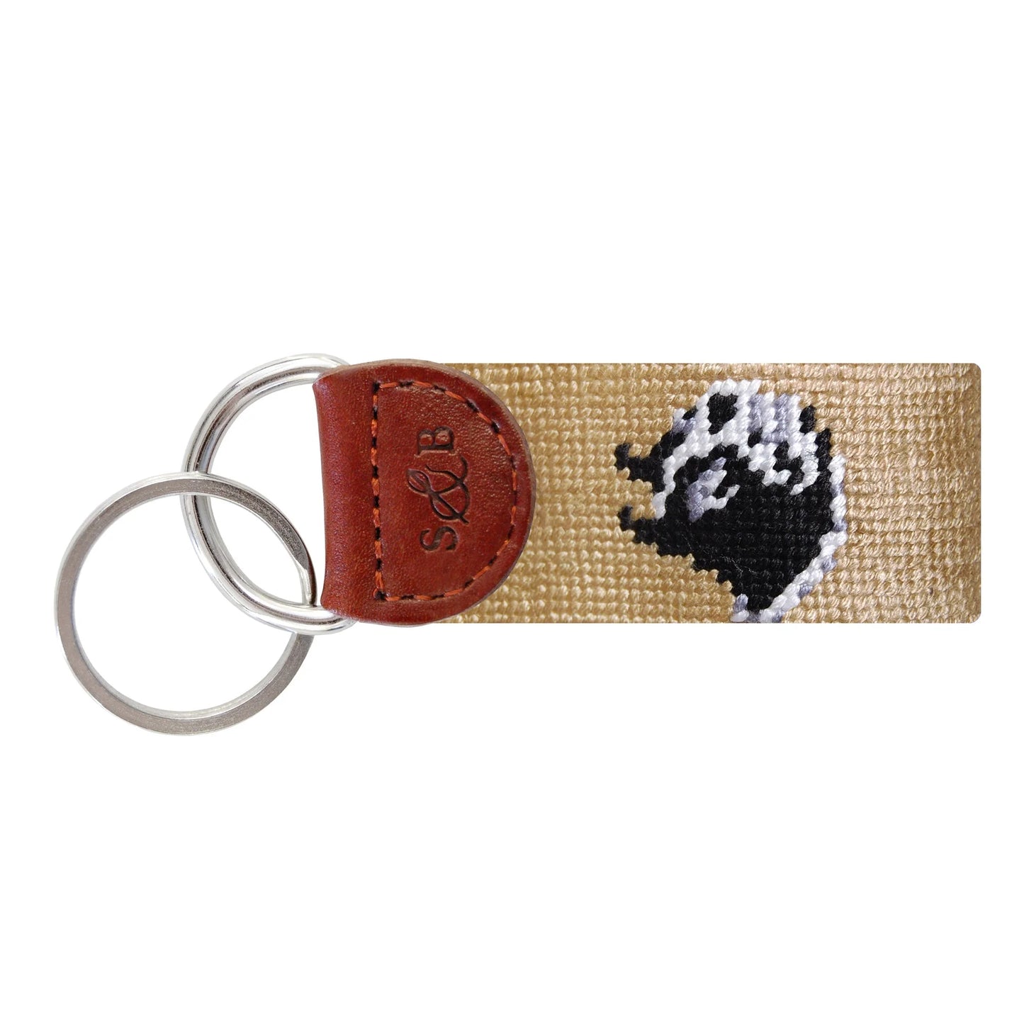 Collegiate needlepoint keychain