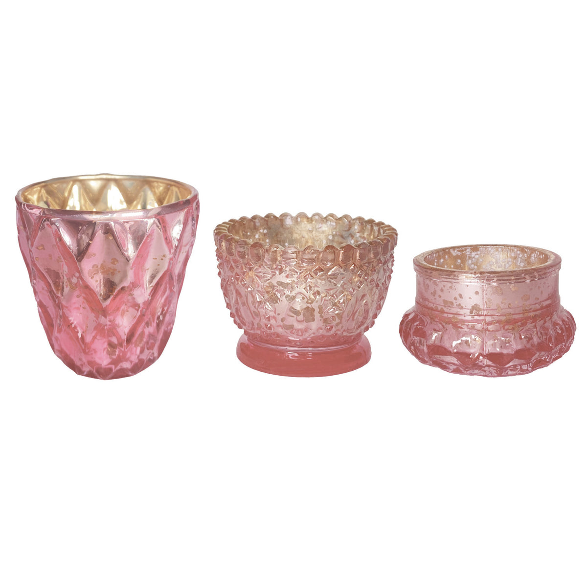 Pink Mercury Glass Tealight/Votive Holder