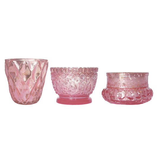 Pink Mercury Glass Tealight/Votive Holder