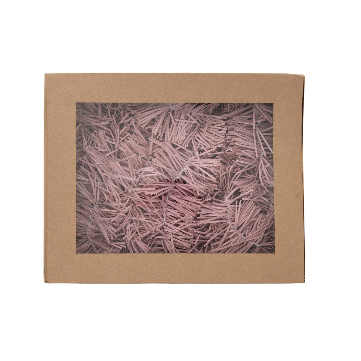 Handmade Recycled Paper Tinsel Garland in Kraft Box, Pink