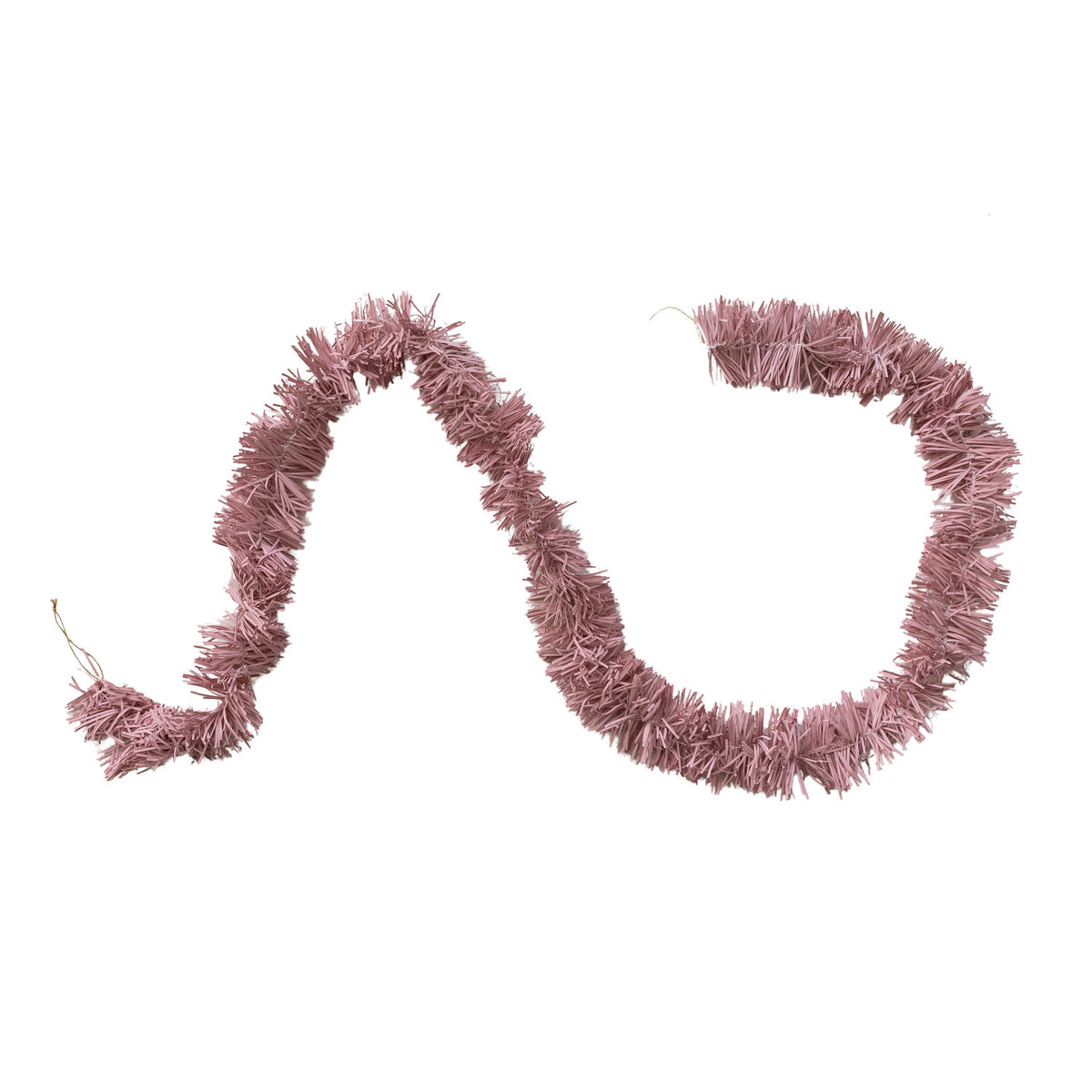 Handmade Recycled Paper Tinsel Garland in Kraft Box, Pink