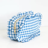 Gingham Frilly Makeup Bags, Makeup Bags, Summer Bag