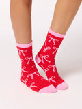 BOW SOCKS,RED