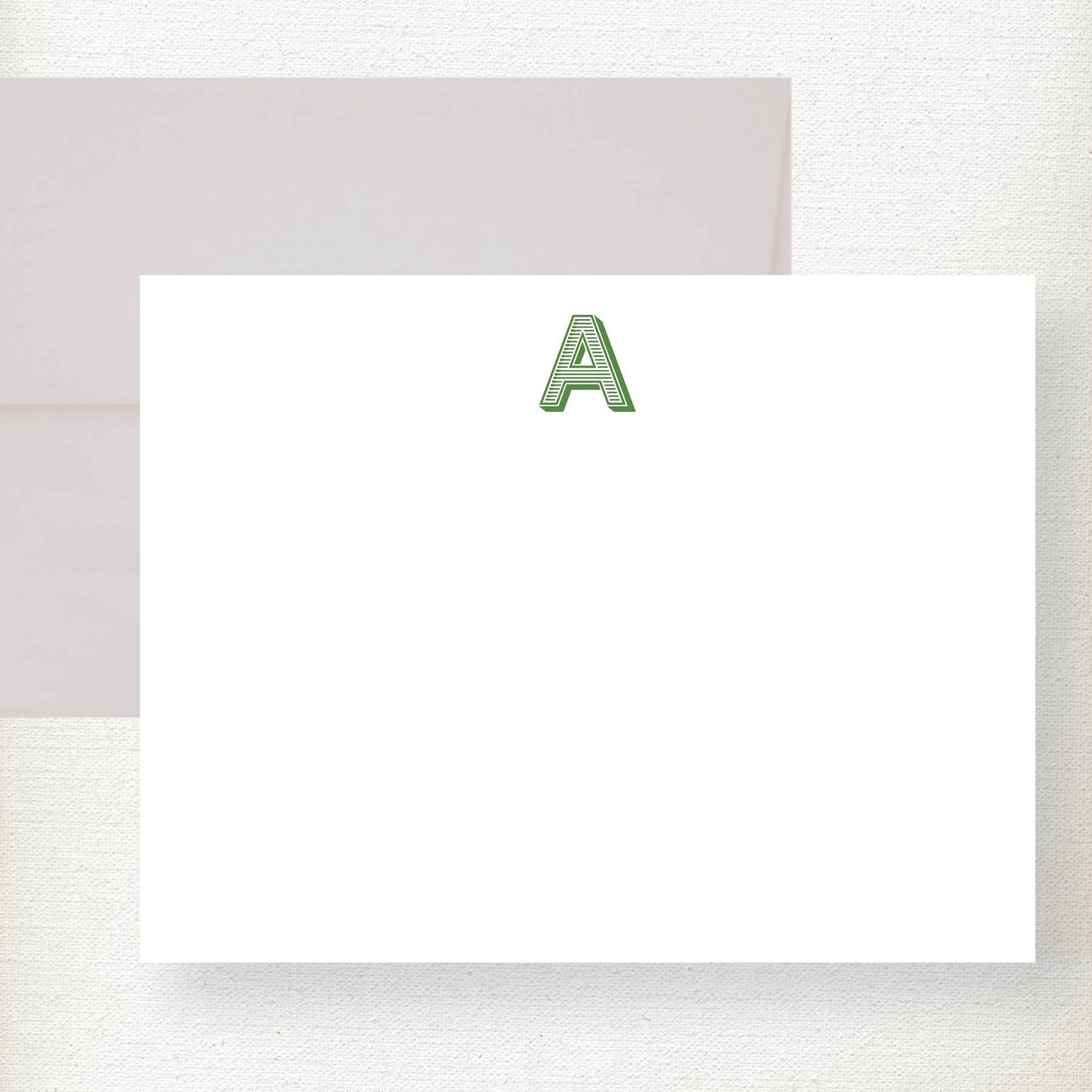 Stripe Initial Note Card