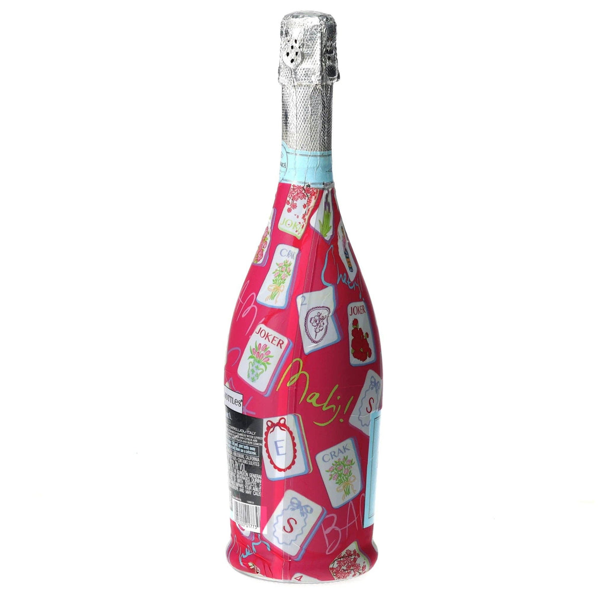 Pink Mahjong Prosecco Bottle Wrap